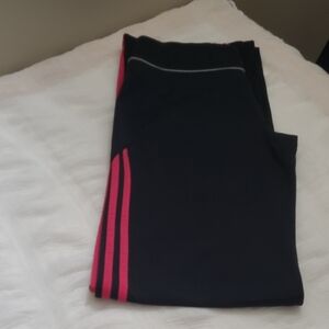 Adidas Women's Black and Pink Climalite Activewear Medium